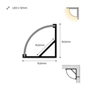 Surface mounting clamp for profile PXG-1616