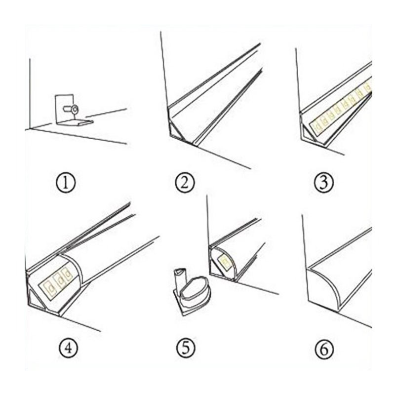 Surface mounting clamp for profile PXG-1616