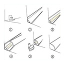 Surface mounting clamp for profile PXG-1616