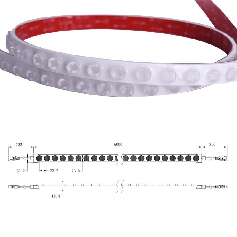 Flexible monochrome LED Wall washer 24V DC - 5 meters - 2700K - IP67