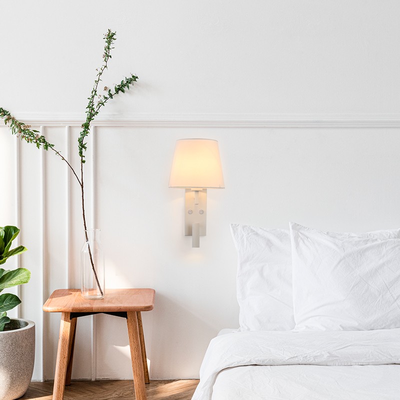 "NOAH" wall sconce with LED reading light - 3.4W