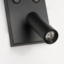 "NOAH" wall sconce with LED reading light - 3.4W