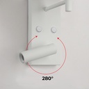 "NOAH" wall sconce with LED reading light - 3.4W