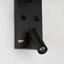 "NOAH" wall sconce with LED reading light - 3.4W