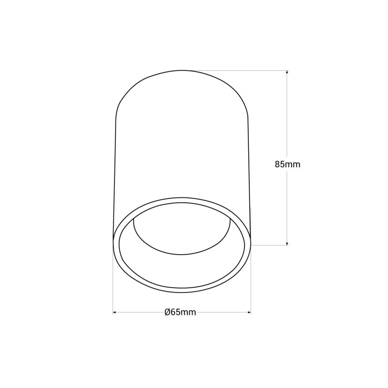 Polycarbonate ceiling light - GU10