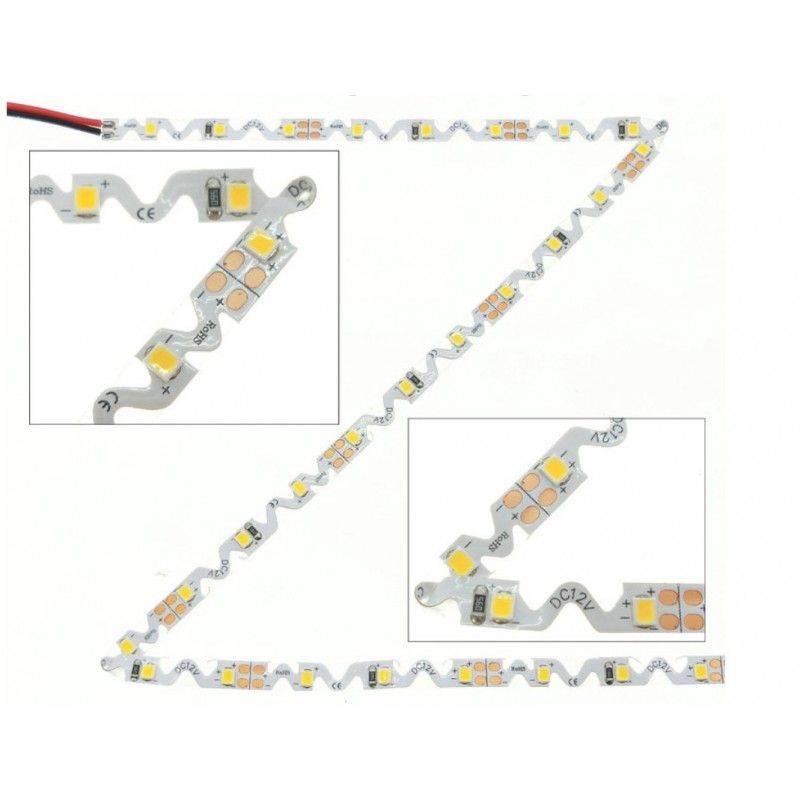LED Strip 12V-DC 30W 6mm Zig Zag IP20 (SMD2835 60ch/m) 5 meter roll