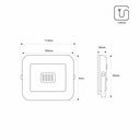 Pack of 2 outdoor LED floodlights 10W - 95lm/W - IP65