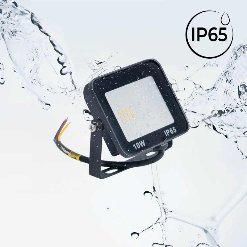 Pack of 5 outdoor LED floodlights 10W - 95lm/W - IP65