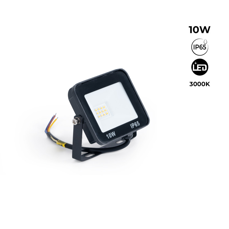Pack of 10 outdoor LED floodlights 10W - 95lm/W - IP65