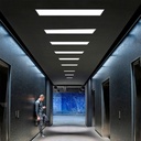 Pack of 4 slim LED panels 120X30 cm - Driver Philips - 44W - UGR19