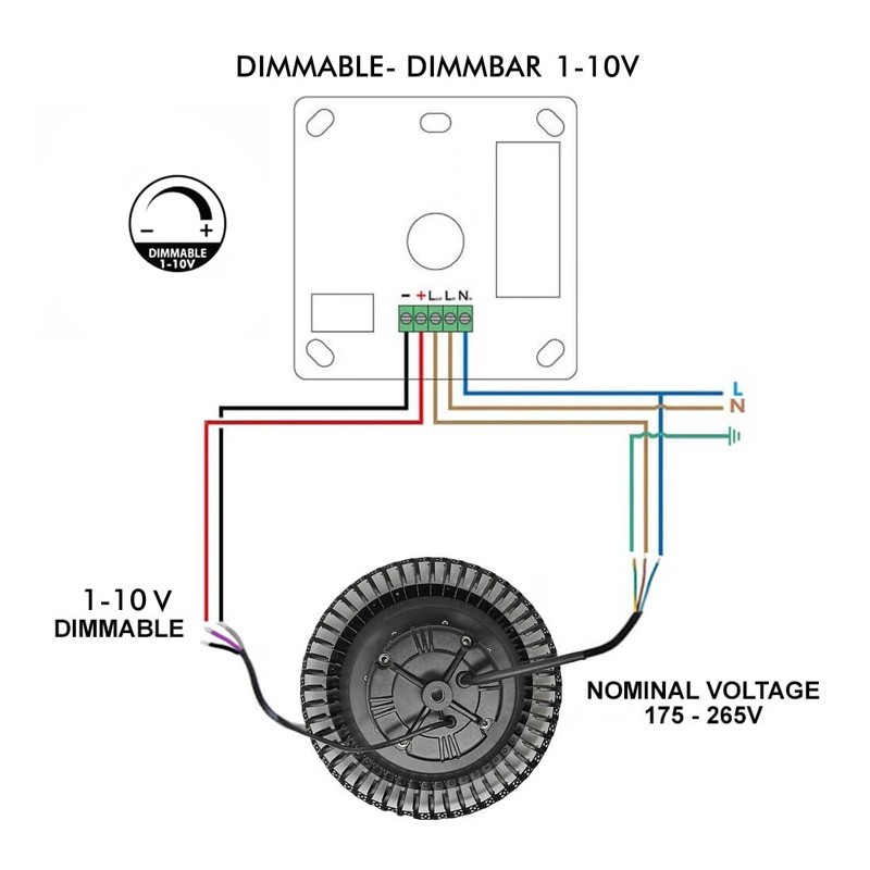 Dimmable LED High Bay 150W IP65 with motion sensor