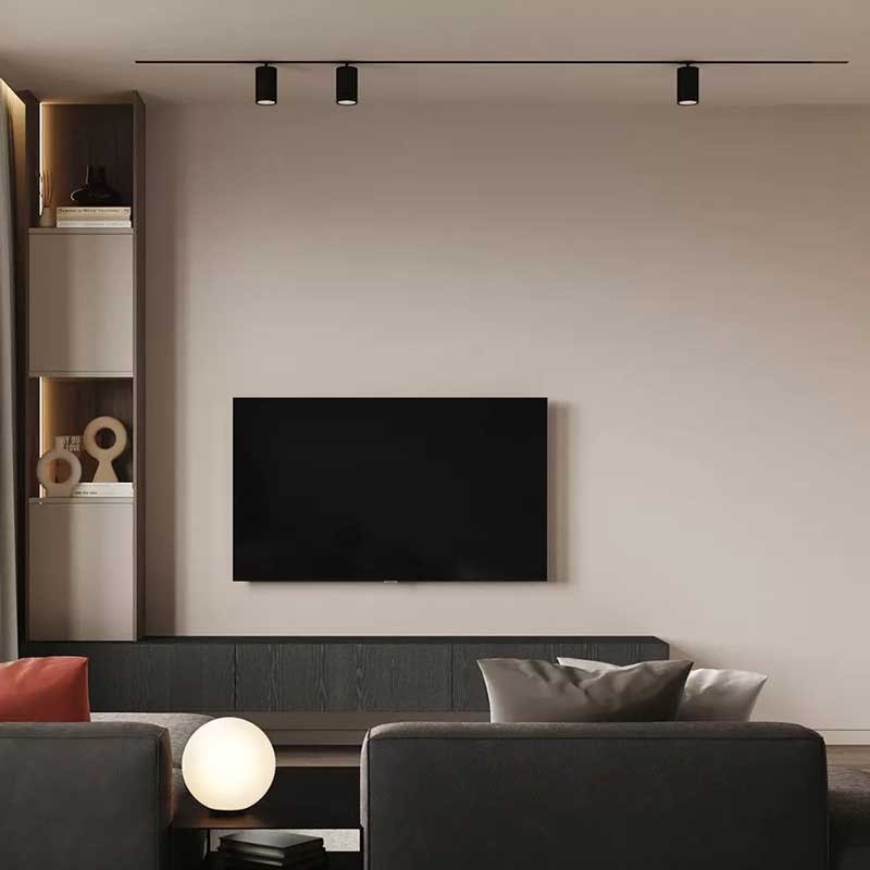 Single-phase track spotlight with GU10 socket