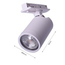 Single-phase track spotlight with GU10 socket