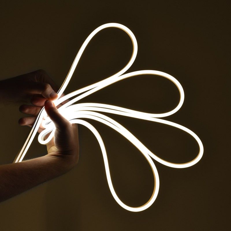 Flexible LED neon 24V DC - 6x13mm - 5 meters - Complete kit - 11W/m - IP67 - Lateral curvature