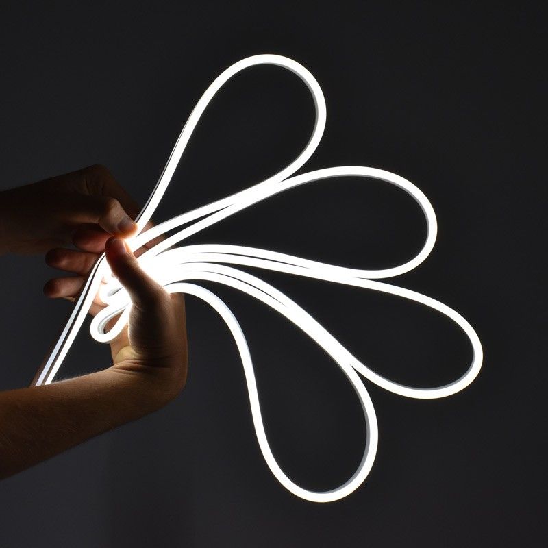 Flexible LED neon 24V DC - 6x13mm - 5 meters - Complete kit - 11W/m - IP67 - Lateral curvature