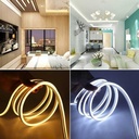 Flexible LED neon 24V DC - 6x13mm - 5 meters - Complete kit - 11W/m - IP67 - Lateral curvature