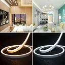 Flexible LED neon 24V DC - 10x18mm - 10 meters - Complete kit - 11W/m - IP67 - Lateral curvature