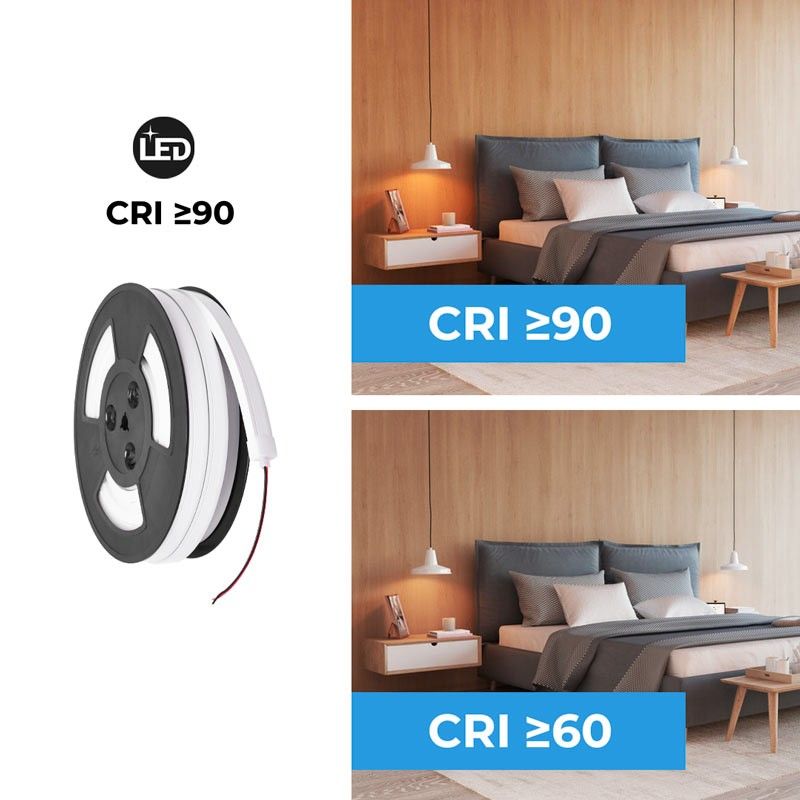 Flexible LED neon 24V DC - 10x18mm - 10 meters - Complete kit - 11W/m - IP67 - Lateral curvature