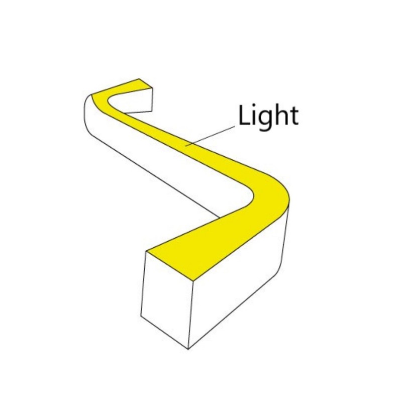 Flexible LED neon 24V DC - 10x18mm - 10 meters - Complete kit - 11W/m - IP67 - Lateral curvature
