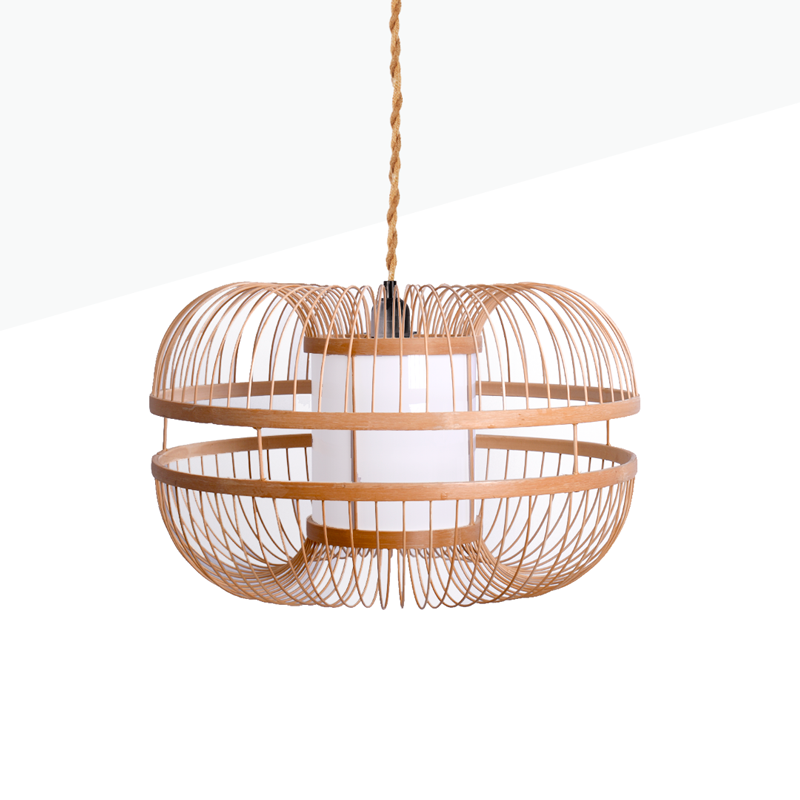 Japanese bamboo pendant lamp "KAIZEN".