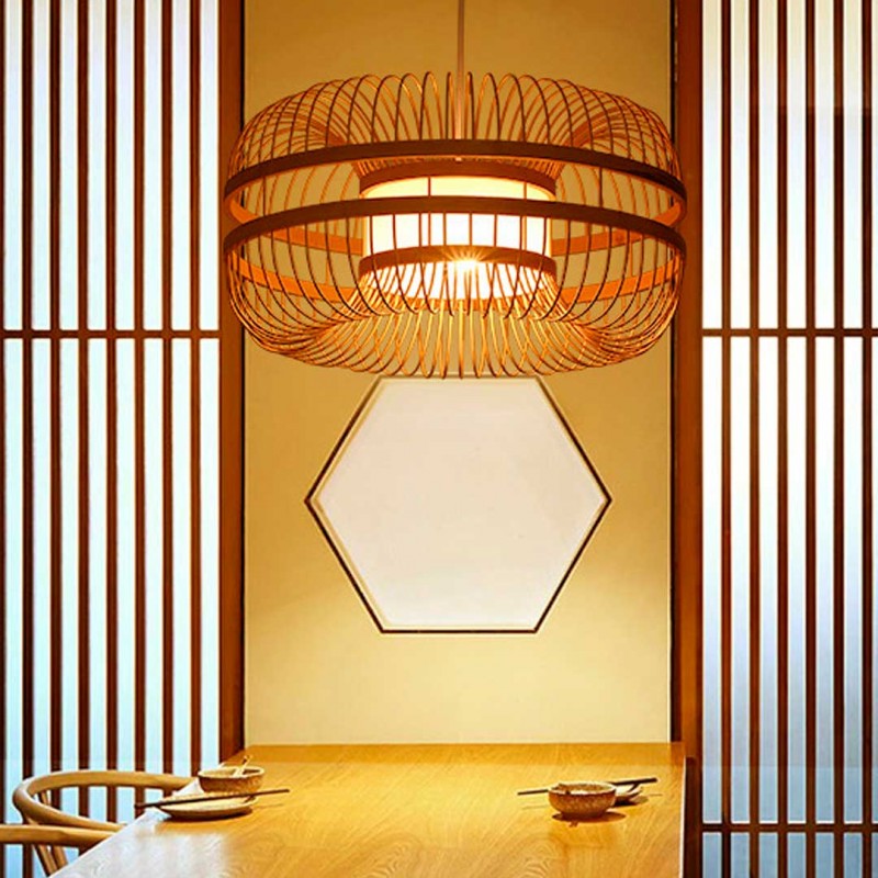 Japanese bamboo pendant lamp "KAIZEN".