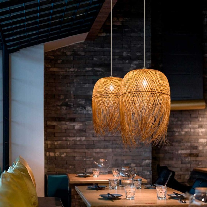 Rattan pendant lamp "JAVA".