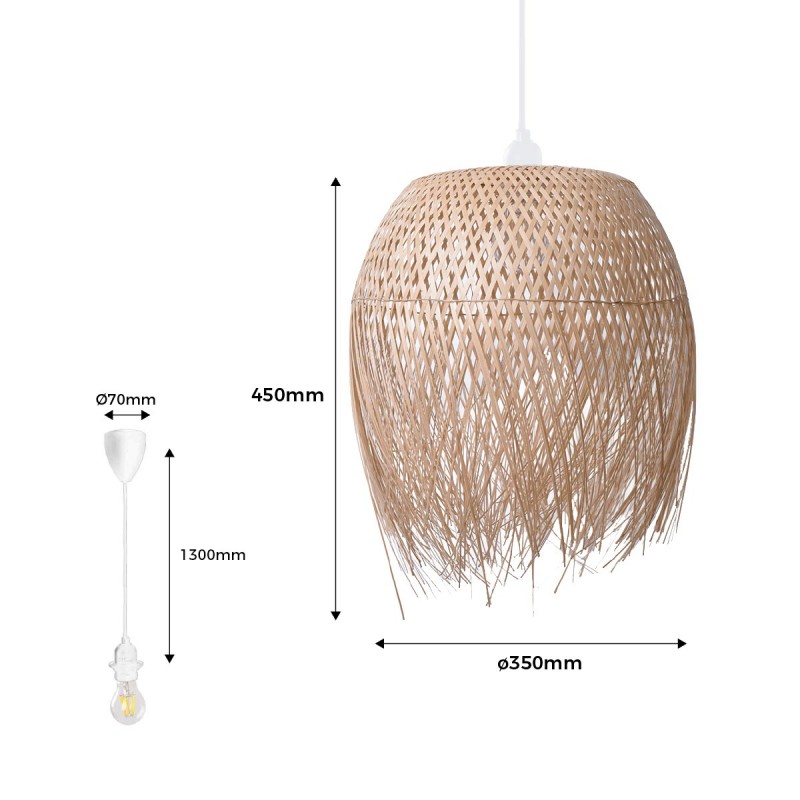 Rattan pendant lamp "JAVA".