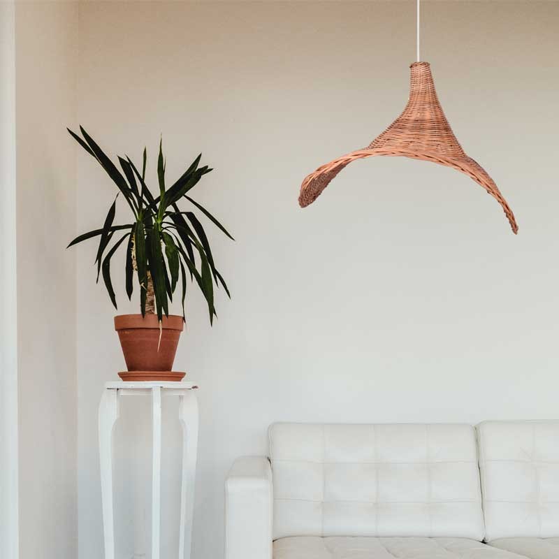 Wicker pendant lamp "Tien".