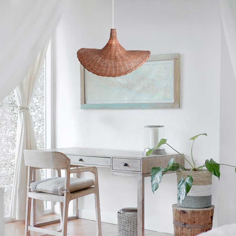 Wicker pendant lamp "Tien".