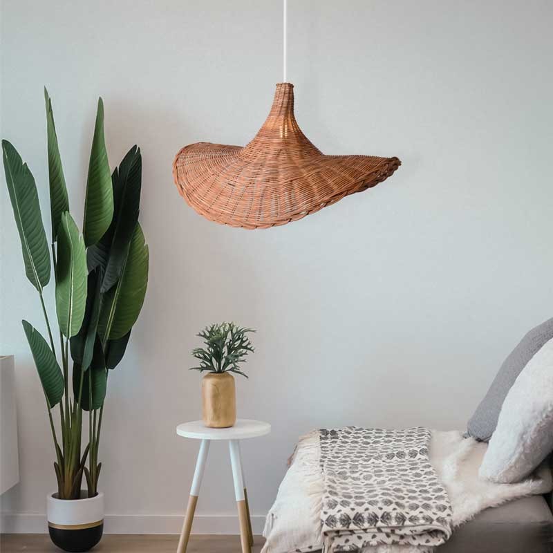 Wicker pendant lamp "Tien".