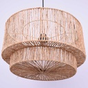 Jute and natural fiber pendant lamp "BALI".