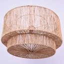 Jute and natural fiber pendant lamp "BALI".