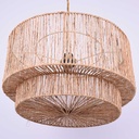Jute and natural fiber pendant lamp "BALI".