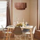 Jute and natural fiber pendant lamp "BALI".