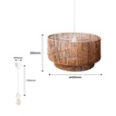 Jute and natural fiber pendant lamp "BALI".
