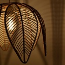 Flower-shaped rattan pendant lamp "BINTAN".
