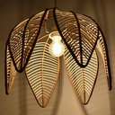 Flower-shaped rattan pendant lamp "BINTAN".