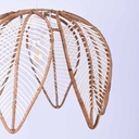 Flower-shaped rattan pendant lamp "BINTAN".