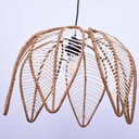 Flower-shaped rattan pendant lamp "BINTAN".