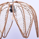 Flower-shaped rattan pendant lamp "BINTAN".
