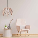 Flower-shaped rattan pendant lamp "BINTAN".