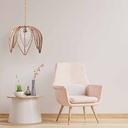 Flower-shaped rattan pendant lamp "BINTAN".