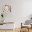 Flower-shaped rattan pendant lamp "BINTAN".