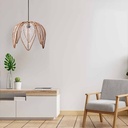Flower-shaped rattan pendant lamp "BINTAN".