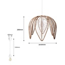 Flower-shaped rattan pendant lamp "BINTAN".