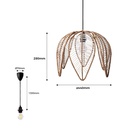 Flower-shaped rattan pendant lamp "BINTAN".