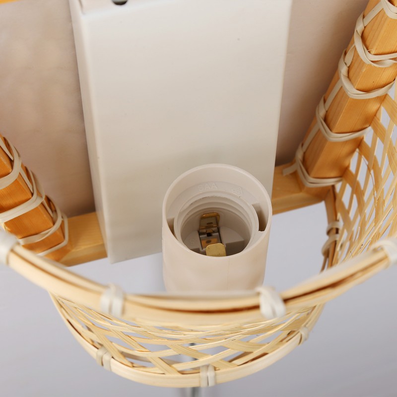 Wicker wall light with plug "PANI".