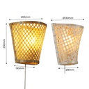 Wicker wall light with plug "PANI".