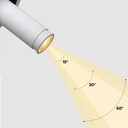 Recessed LED spotlight "ALAI" - Zoom - 100mm - 2800K - LED COB - Cree chip - 7W