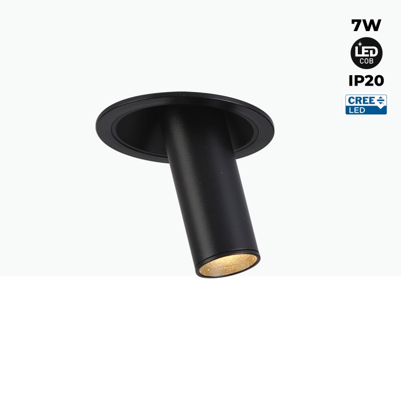 Recessed LED spotlight "ALAI" - Zoom - 100mm - 2800K - LED COB - Cree chip - 7W